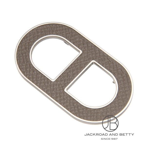 新品未使用　HERMES エルメス　新作　シェーヌダンクル　ブローチ　エタン シェーヌ・ダンクル ブローチ エタン グレー[H500262FK8F] Chaine d