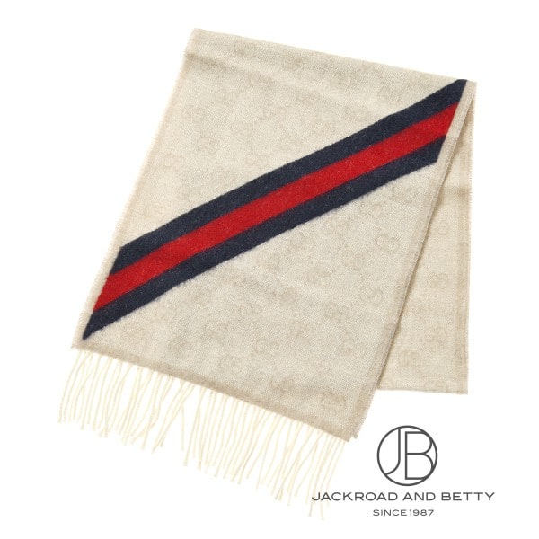 GUCCI GGロゴマフラー GUCCI GGロゴマフラー グレー GUCCI GGロゴ マフラー グレー