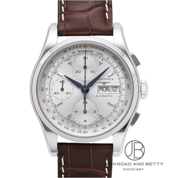 ロンジン LONGINES L2.747.4 ヘリテージ1954 クロノグラフ デイデイト 自動巻き メンズ 良品 _738347【ev15】