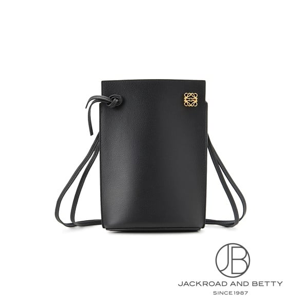 LOEWE ロエベ ダイスポケット レザー ショルダーバッグ ブラック LOEWE ロエベ ショルダーバッグ DICE POKET ダイスポケット