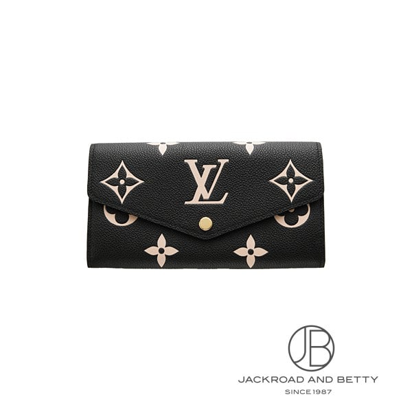 【未使用】 LouisVuitton ブラック M80496 サラ アンプラント LOUIS VUITTON◇ポルト・フォイユ・サラ_モノグラム・アンプラント_BLK