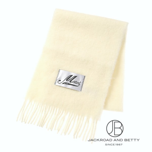 アルパカ製スカーフ[SCMC0059Y0 UTW918 00W03] White Alpaca Scarf