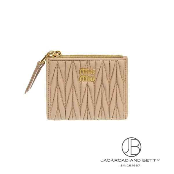 専用です☆ミュウミュウ 財布 MiuMiu】Compact Wallet ロゴベルト コンパクト 三つ折り財布 (MiuMiu