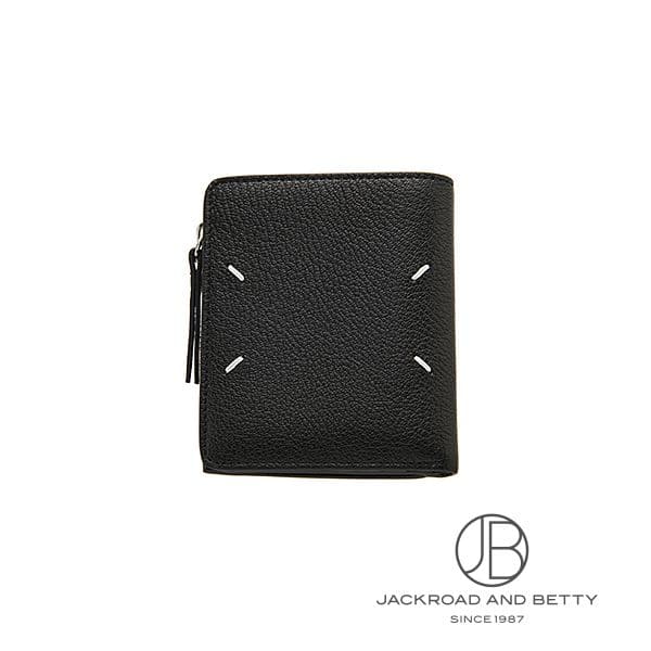 Maison Margiela 4ステッチ フリップフラップ ウォレット Maison Margiela - 4ステッチ フリップフラップ ウォレット <ブラック