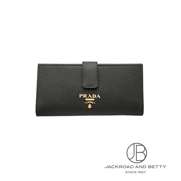 サフィアーノレザー ウォレット ネロ ブラック 黒[1MV025 QWA F0002