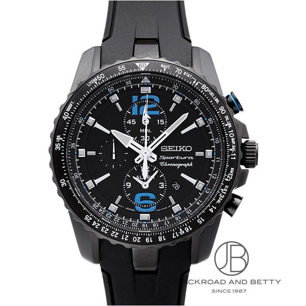 SEIKO SNAF01P1 Sportura Alarm Chronograph Wristwatch Cal
