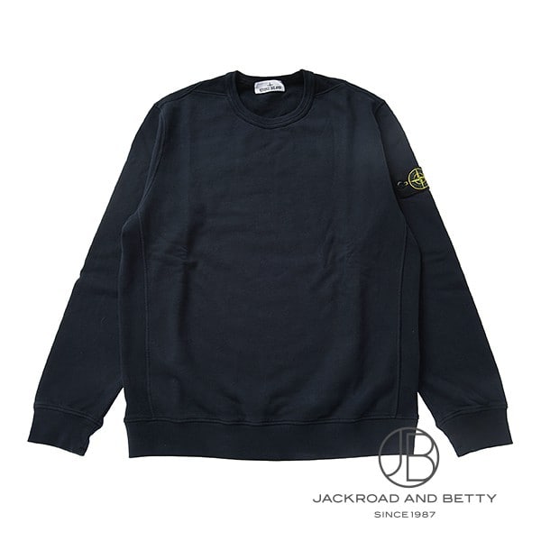 STONE  ブラック クルーネック トレーナー L STONE ISLAND ブラック クルーネック