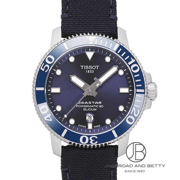 ティソ TISSOT 腕時計 メンズ T120.407.17.041.01 T-スポーツ シースター1000 オートマティック 80 シリシウム 45mm T-SPORT SEASTAR 1000 POWERMATIC 80 SILICIUM 45mm 自動巻き（POWERMATIC 80.811/手巻き付） ブルーxブルー アナログ表示