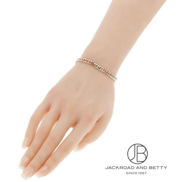 新品未使用】K18金地金Au750刻印のブレスレット、19cm K18 PT850 コンビ ダブル 6面 19.9g 18.5cm ブレスレット 造幣局