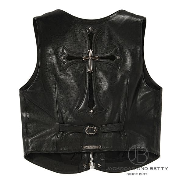 Chromeheartsベスト クロムハーツ セメタリー クロスレザーベスト[] Chrome Hearts