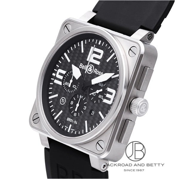 ベル＆ロス Bell & Ross プロ　チタニウム BR01-94-TT チタン ベルト：ラバー 自動巻き メンズ 腕時計