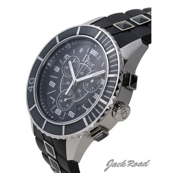 Dior ディオール クリスタル　ブラック・オニキス クロノグラフ メンズ腕時計