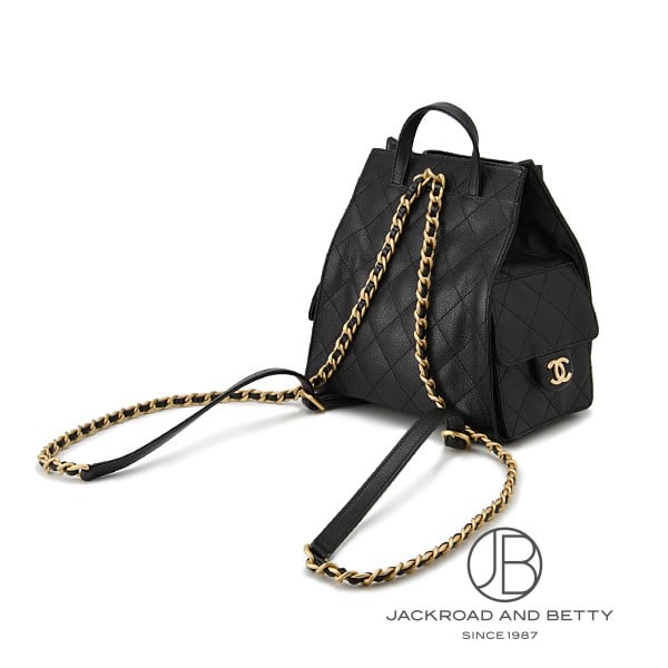 CHANEL 25 ミディアム バックパック ブラック 黒[AS5600 B20304 94305