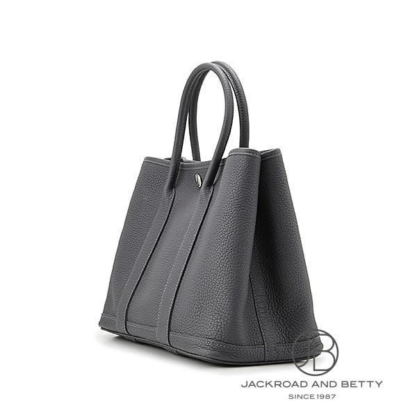 【超美品】本物 エルメス 新型 ガーデンパーティー 黒 × グレー トート 超美品】本物 エルメス 新型 ガーデンパーティー 黒 × グレー トート