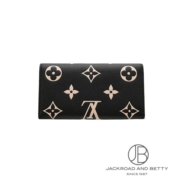 LOUIS VUITTON ルイ・ヴィトン/ポルトフォイユ・サラ ブラック ベージュ/ モノグラム・アンプラント/M80496/RFI*/ABランク/71【中古】 ルイ・ヴィトン ポルトフォイユ・サラ ブラックベージュ 黒 M80496