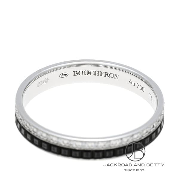 ★BOUCHERON★ キャトル ブラック ダイヤリング 定価約126万円 キャトル ブラック ダイヤモンド リング ハーフ[JAL00227] Quatre