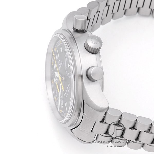 最安値! オメガ ダイナミック 自動巻 クロノグラフ OMEGA 5240.50 OMEGA DYNAMIC Ref.5240-50 ダイヤルとイエローの秒針が特徴的な
