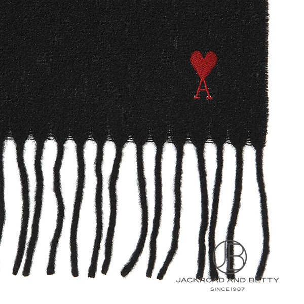 ウール フリンジ クラシック スカーフ[BFUSF405.334.001] Red