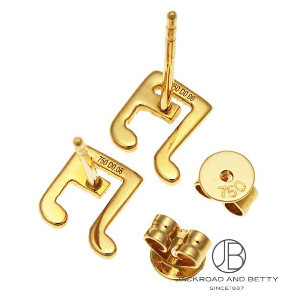 音符型 ダイヤモンド ピアス[EU0030YFAXXA] Diamond Earring