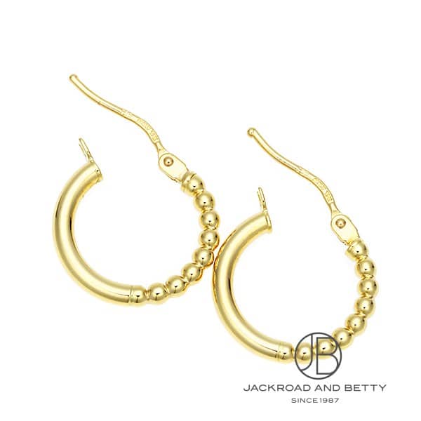 K18 デザイン フープ ピアス[] K18 Hoop Earrings | ノーブランド 新品