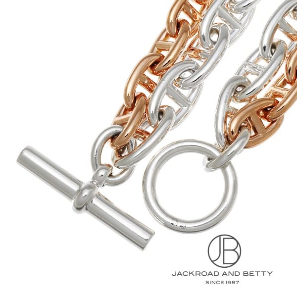 sywgm13コマブレスレット 名古屋】エルメス ブレスレット シェーヌダンクルダブル GM13コマ MM17