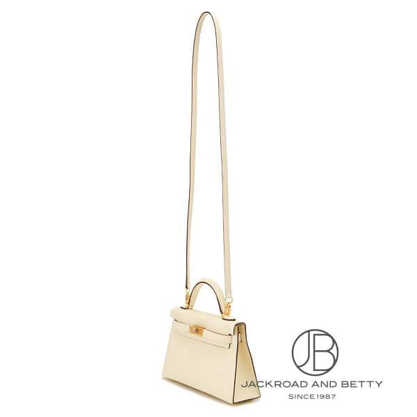 ミニケリー2 外縫い ナタ アイボリー ホワイト 白[] Mini Kelly2 Nata