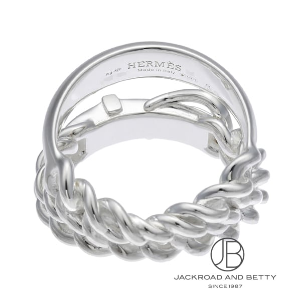 【テルリン】エルメス ブックルセリエ インフレキシブル リング サイズ60 HERMES - HERMES エルメス ブックル・セリエ インフレキシブル リング