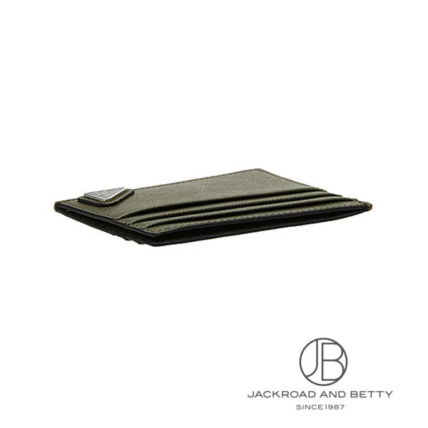サフィアーノレザー トライアングル カードケース ローデン グリーン