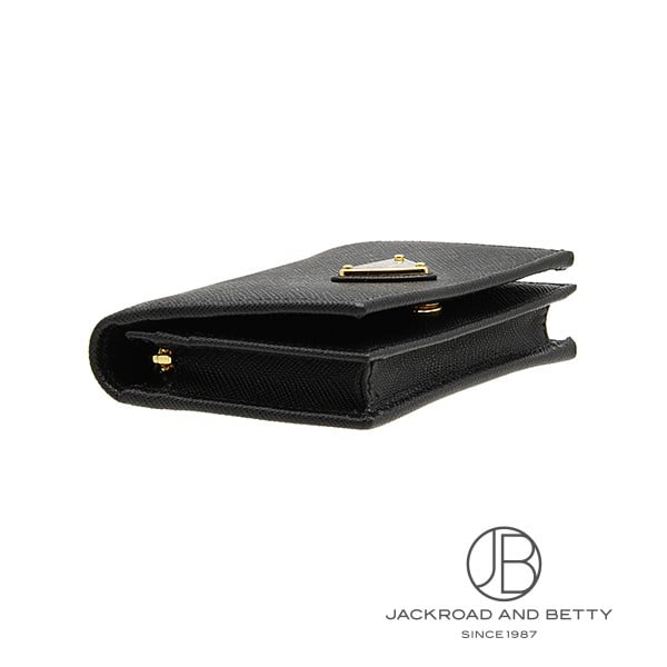 プラクルアン サフィアーノ トライアングル ウォレット ネロ ブラック 黒