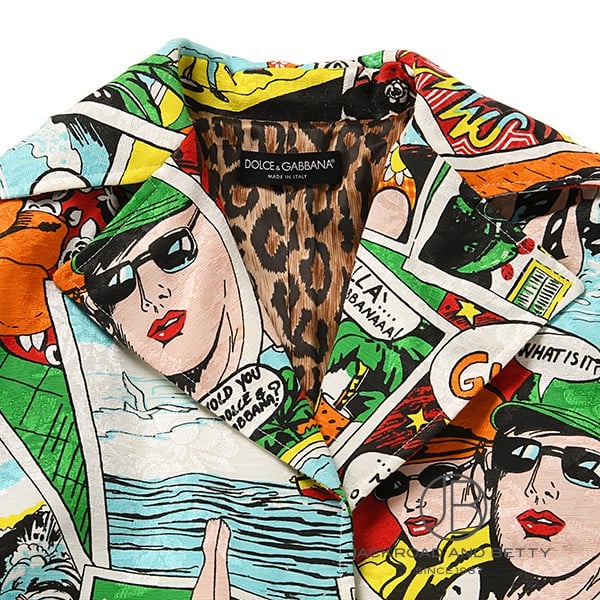 コミック柄 ロング コート[] Comic Print Long Coat | ドルチェ