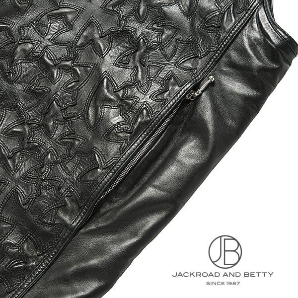 クロムハーツ ストラップ付クロスパッチダガージップレザーケース クロムハーツ ストラップ付クロスパッチダガージップレザー