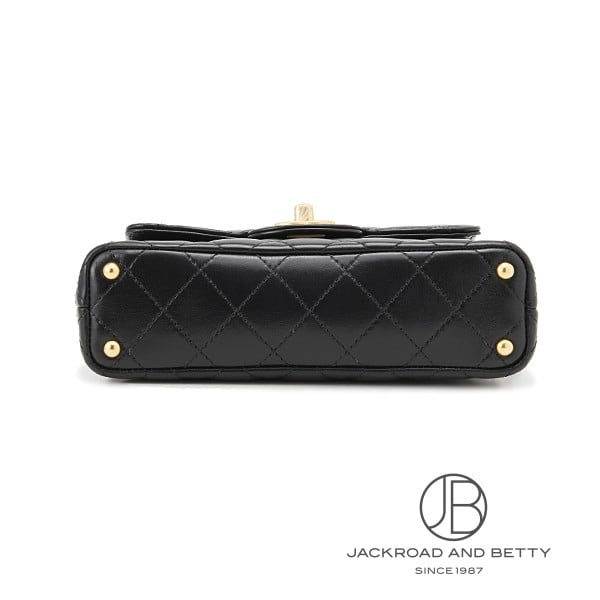 トップハンドル フラップ バッグ ブラック 黒[AS5355 B19386 94305