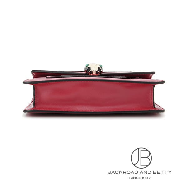美品 BVLGARI 2way チェーンウォレット スネーク セルペンティ 赤 ブルガリ セルペンティ フォーエバー ショルダーバッグ カーマイン