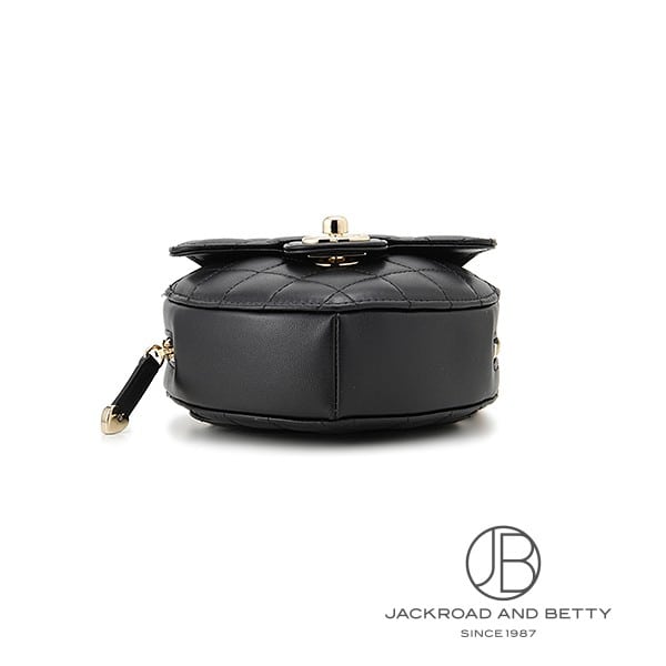 マトラッセ ハート チェーン クラッチ バッグ ブラック 黒[AP2784