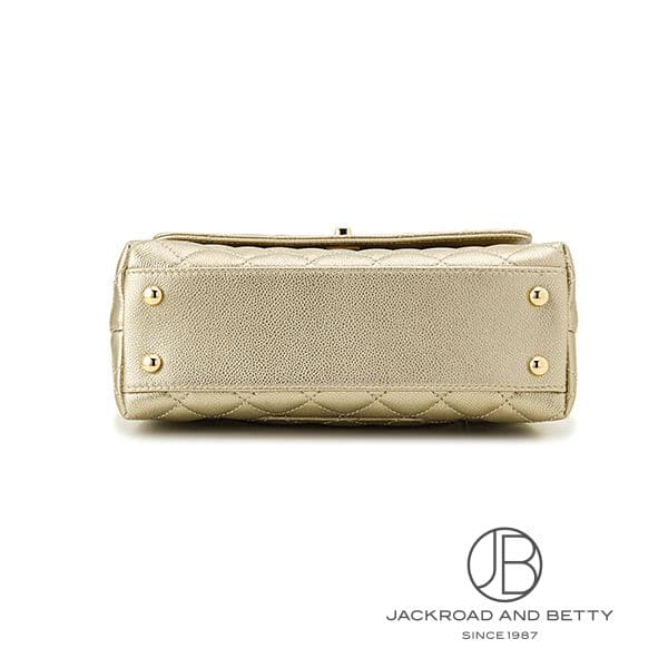 マトラッセ ココハンドル 24 トップハンドル フラップ バッグ ゴールド