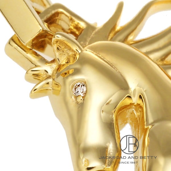 K18 馬モチーフ ダイヤ ペンダントトップ[] K18 Horse Motif Diamond