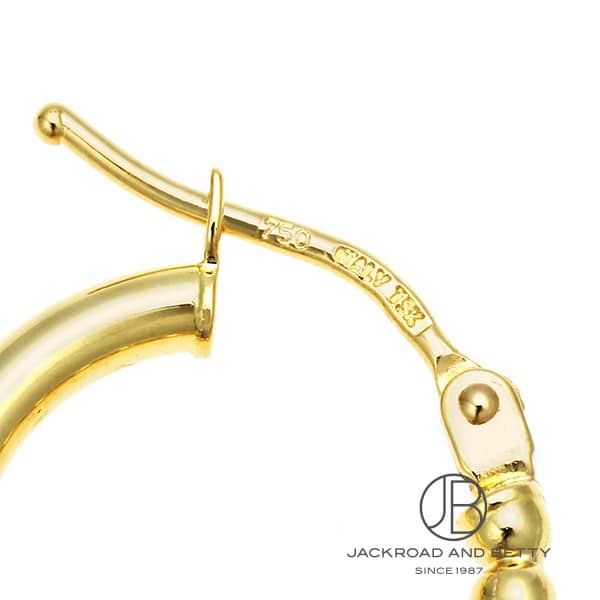 K18 デザイン フープ ピアス[] K18 Hoop Earrings | ノーブランド 新品