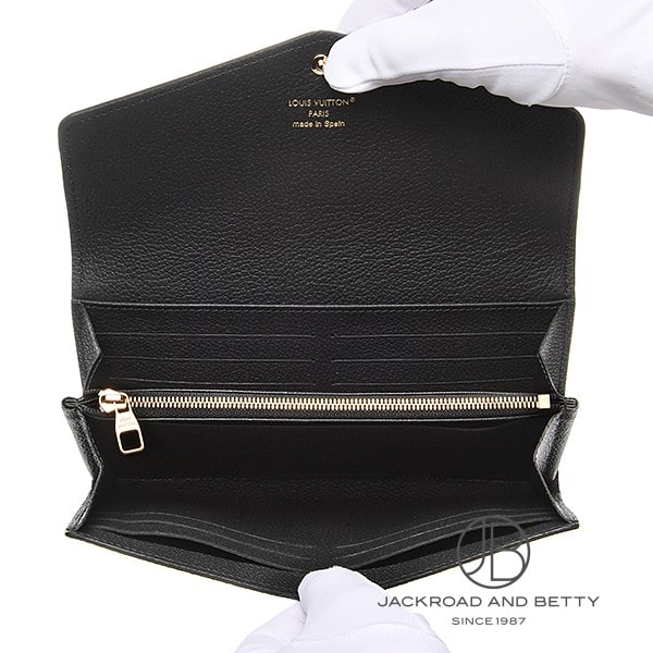 ポルトフォイユ・サラ ブラックベージュ 黒[M80496] Wallet Sarah