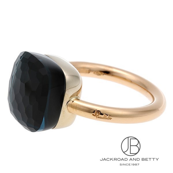 最大10%OFFクーポン ポメラート レディース リング アクセサリー Nudo 18K Rose Gold, London Blue Topaz  Turquoise Square Ring blue
