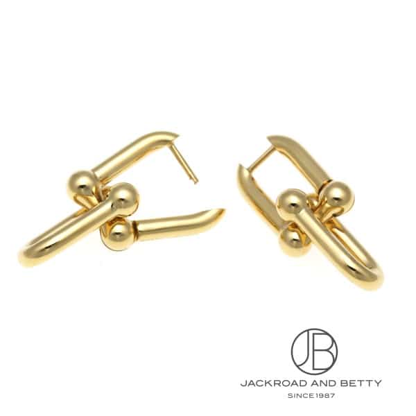 【鑑定付・片耳のみ】ティファニー　ハードウェア　ミディアムリンク　ピアス　K18 TIFFANY＆Co.】ティファニー『K18PG ハードウェア ミディアム