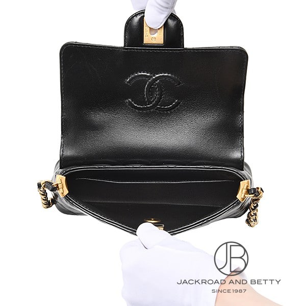 トップハンドル フラップ バッグ ブラック 黒[AS5355 B19386 94305