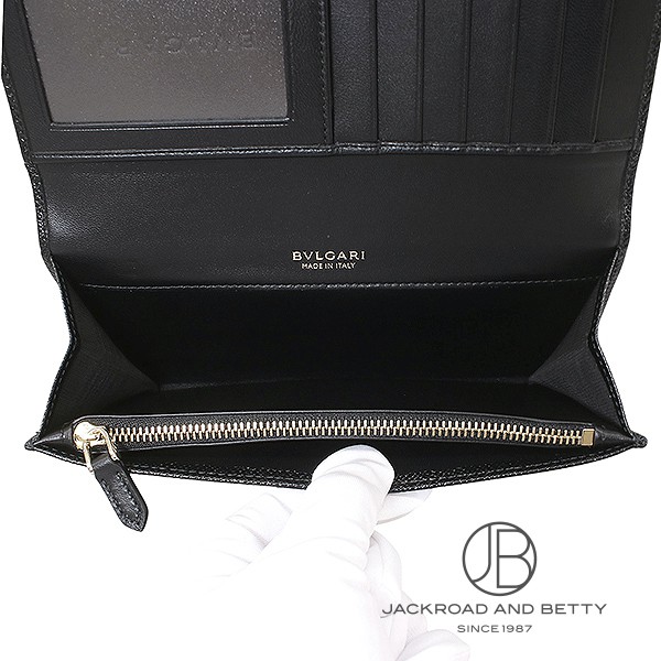 【本物・極美品】BVLGARI ブルガリ ロゴクリップ 長財布 ブラック BVLGARI（ブルガリ） 財布 二つ折り長財布 札入れ ロゴクリップ レザー