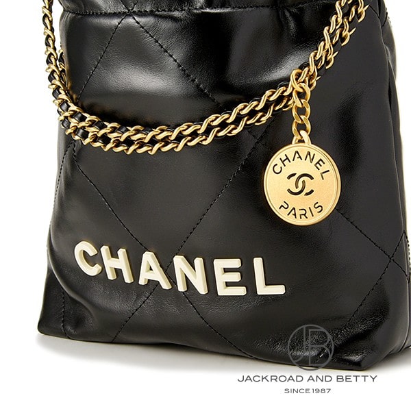 CHANEL 22 ミニ ハンドバック ブラック 黒[AS3980 B09859 94305