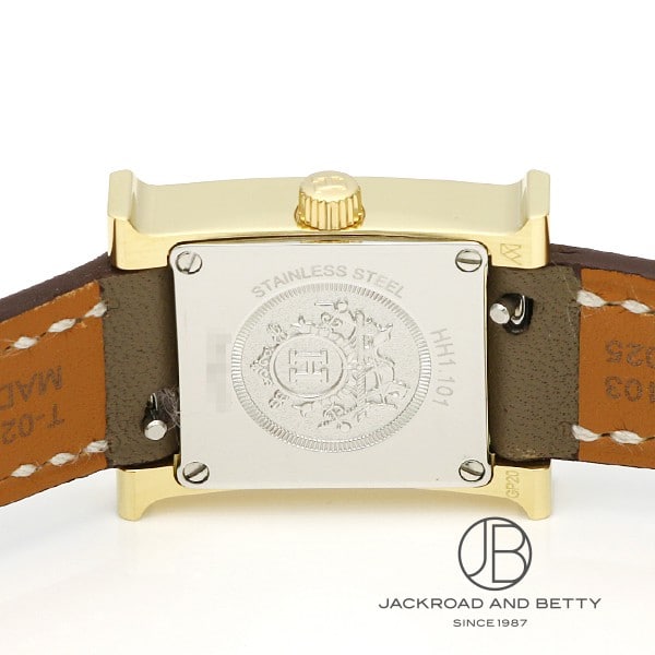 エルメス　HERMES 〈Hウォッチ〉　21mm 新品未使用 エルメス HERMES Hウォッチ PM 21MM ゴールド レディース腕時計