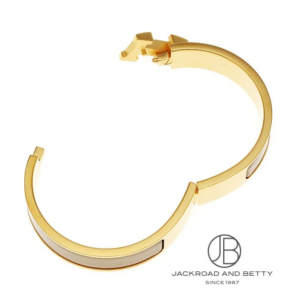 エナメルブレスレット クリックH PM マロングラッセ ベージュ[H700015F