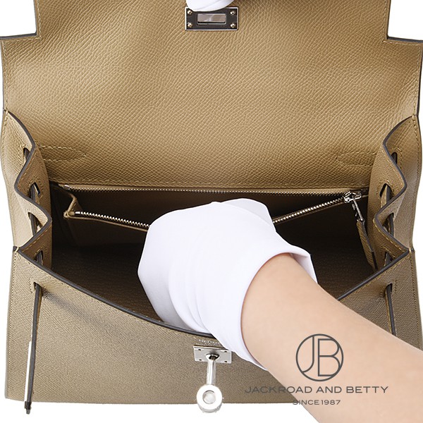 ケリー25 外縫い プシエール ベージュ[] Kelly 25 Outer Stitch