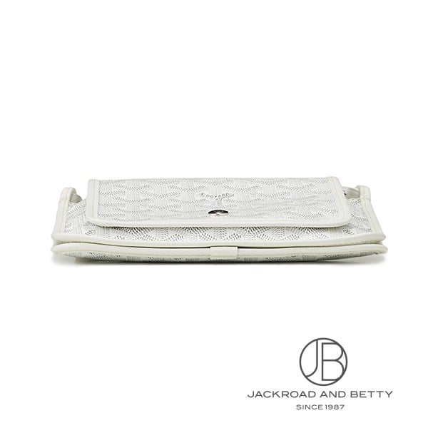 ゴヤール プリュメ ショルダーバッグ ホワイト レザー コーティング