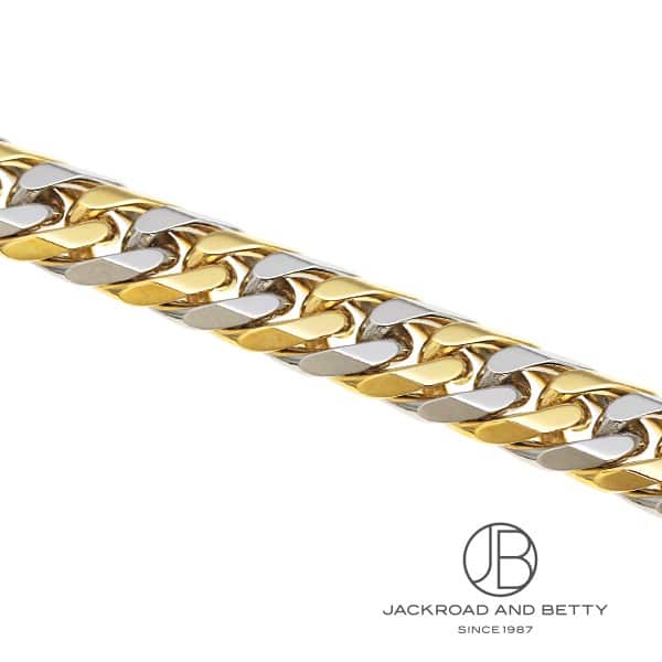 K18 PT850 コンビ 6面ダブル 19g 18cm ブレスレット 造幣局刻印有り