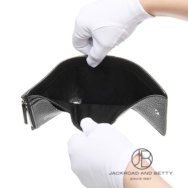 4ステッチ 三つ折り ウォレット ブラック 黒[SA3UI0010P4455T8013