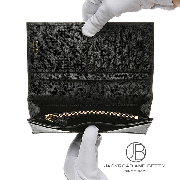 サフィアーノレザー ウォレット ネロ ブラック 黒[1MV025 QWA F0002